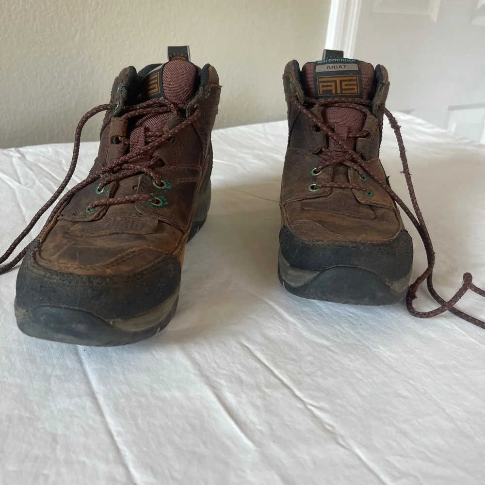 Ariat Waterproof Equestrian Terrain Ankle Boot Copper Brown Sz 8 - Picture 4 of 16